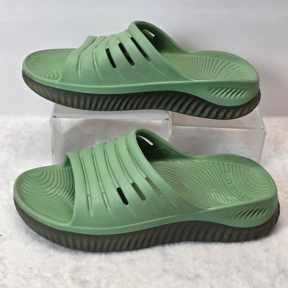 Kuailu Shoes - KUAILU Recovery Slide Sandals Sage Green Platform Womens Size 7.5 #WGL2205